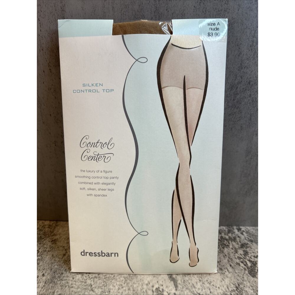 Dress Barn Silken Control Top Pantyhose Size A Nude Control Center Hosiery